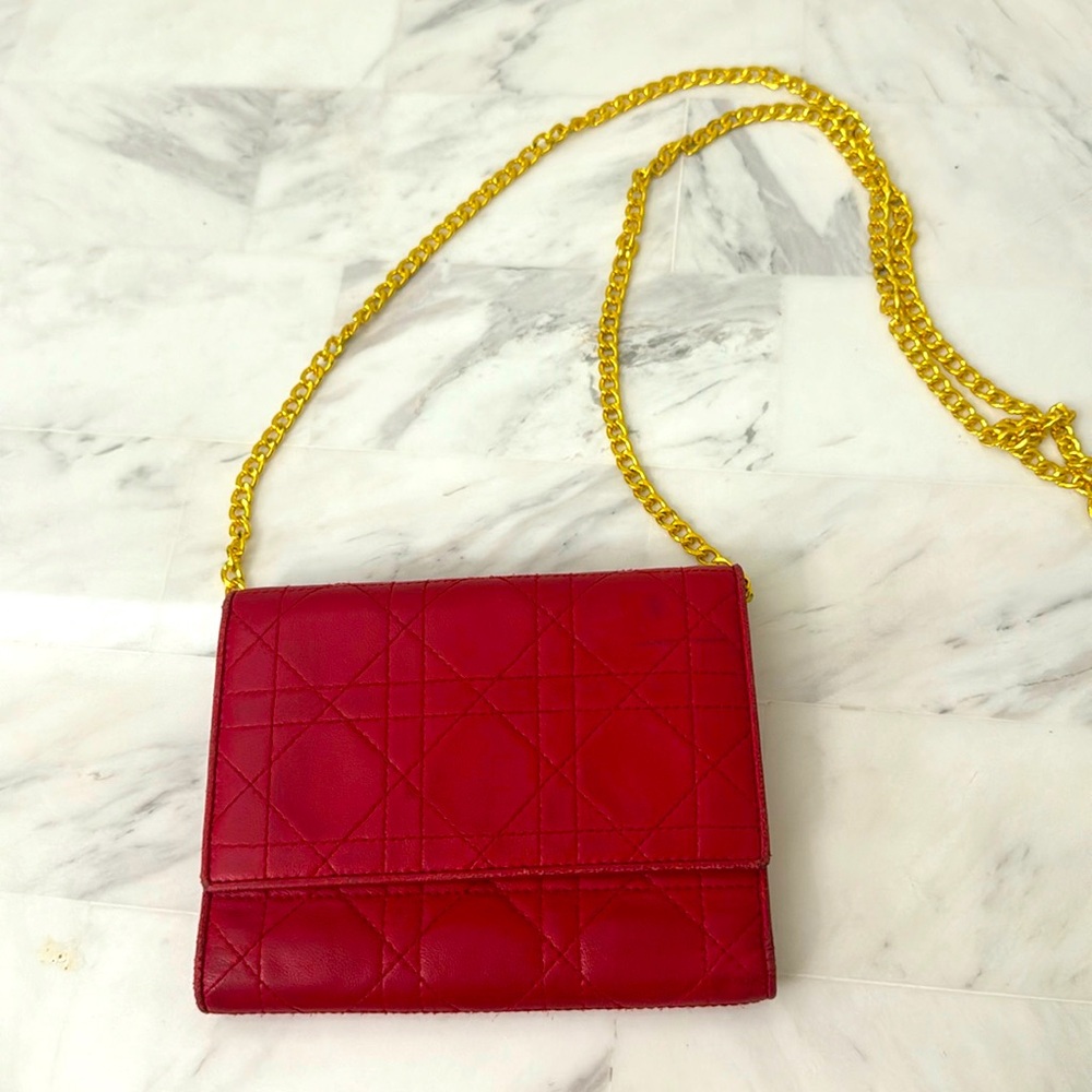 Authentic Christian Dior Trifold Quilted wallet